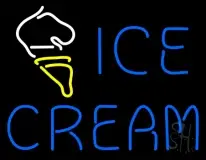 Blue Ice Cream With Cone LED Neon Sign