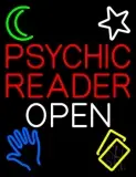 Psychic Reader Open Block White Border LED Neon Sign