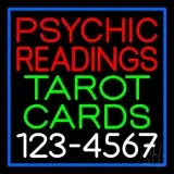 Psychic Readings Tarot Cards With Phone Number LED Neon Sign