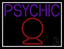 Purple Psychic With Crystal LED Neon Sign