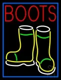 Red Boots With Logo LED Neon Sign