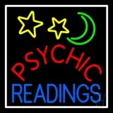 Red Psychic Blue Readings White Border LED Neon Sign