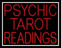Red Psychic Tarot Readings Block LED Neon Sign