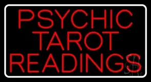 Red Psychic Tarot Readings Block With Border LED Neon Sign