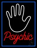 Red Psychic With Blue Border LED Neon Sign