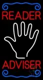 Red Reader Adviser With Palm LED Neon Sign