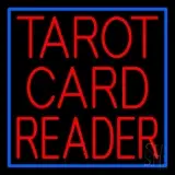 Red Tarot Card Reader Block And Border LED Neon Sign