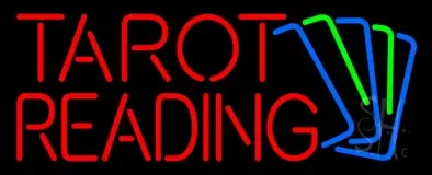 Red Tarot Reading With Cards LED Neon Sign