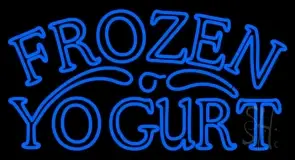 Blue Frozen Yogurt LED Neon Sign
