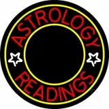 White Astrology Readings Yellow Border LED Neon Sign