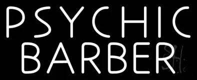 White Psychic Barber LED Neon Sign