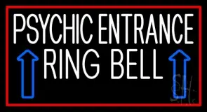 White Psychic Entrance Ring Bell Red Border LED Neon Sign