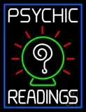 White Psychic Readings With Border LED Neon Sign