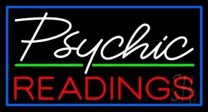 White Psychic Red Readings With Border LED Neon Sign