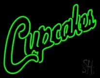 Green Cupcakes LED Neon Sign
