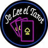 White Se Lee El Tarot And Cards Logo LED Neon Sign