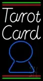 White Tarot Card Blue Crystal With Line LED Neon Sign