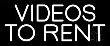 White Videos To Rent LED Neon Sign