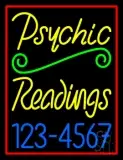 Yellow Psychic Readings With Phone Number LED Neon Sign