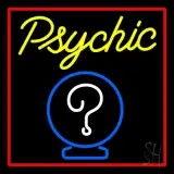 Yellow Psychic With Red Border LED Neon Sign
