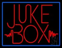 Blue Border Red Juke Box LED Neon Sign