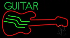 Blue Guitar 5 LED Neon Sign