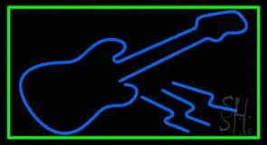 Blue Guitar 6 LED Neon Sign