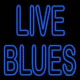 Blue Live Blues LED Neon Sign