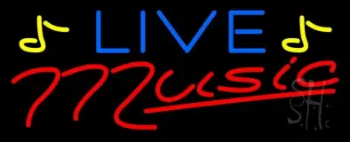 Blue Live Red Music LED Neon Sign