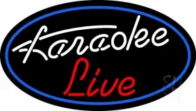 Cursive Karaoke Live LED Neon Sign