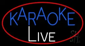 Cursive Karaoke Live LED Neon Sign