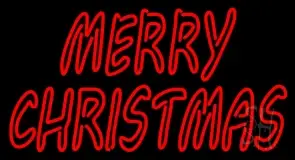 Double Stroke Merry Christmas LED Neon Sign
