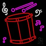 Drum With Musical Note LED Neon Sign