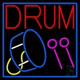 Drum With Stick LED Neon Sign