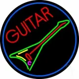 Green Guitar LED Neon Sign