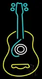 Guitar Logo In Turquoise Red LED Neon Sign