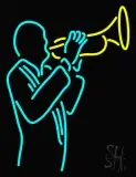 Man With Trumpet LED Neon Sign