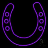 Purple Horseshoe LED Neon Sign