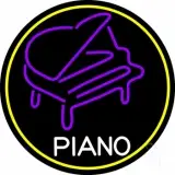 Purple Piano LED Neon Sign