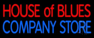 Red House Of Blues Blue Company Store LED Neon Sign