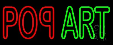 Red Pop Green Art LED Neon Sign