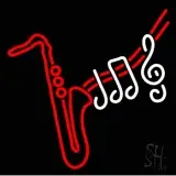Saxophone Musical Notes LED Neon Sign