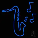 Saxophone With Musical Note LED Neon Sign