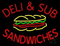 Deli N Sub Sandwiches Logo LED Neon Sign