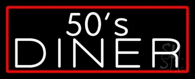 White 50s Diner LED Neon Sign