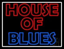 White Border House Of Blues LED Neon Sign