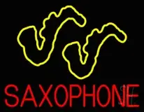 Yellow Saxophones LED Neon Sign