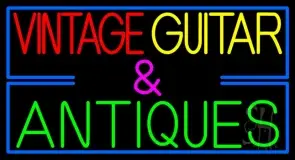 Yellow Vintage Guitars LED Neon Sign