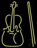 Yellow Violin Logo LED Neon Sign