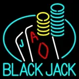 Blackjack With Playing Card LED Neon Sign